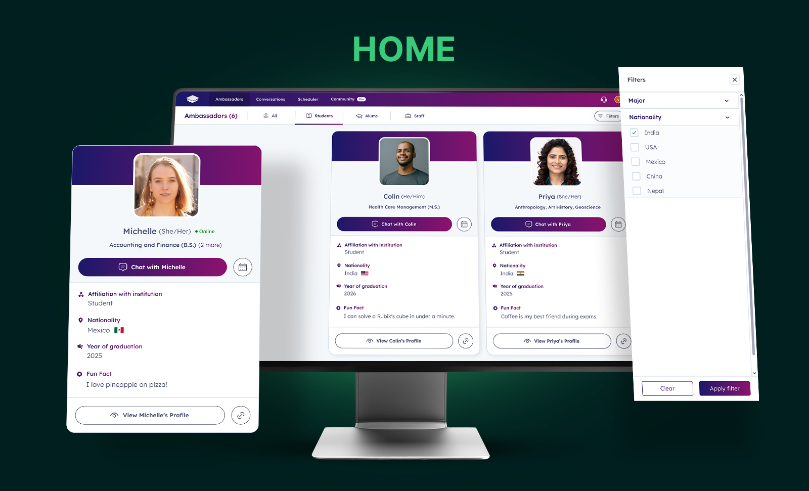 Mockup of Prospect Home screen