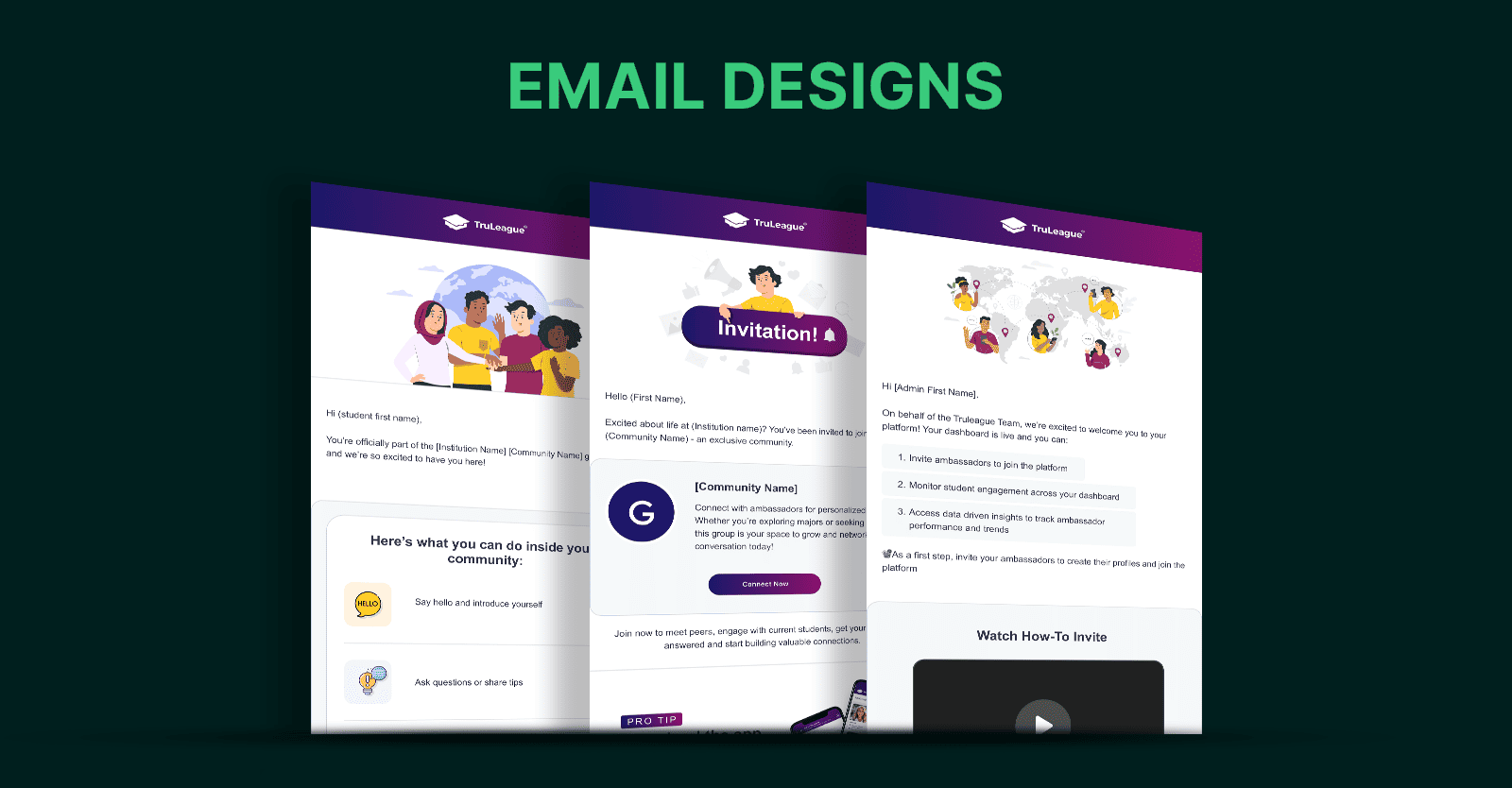 Mockup of Email Designs